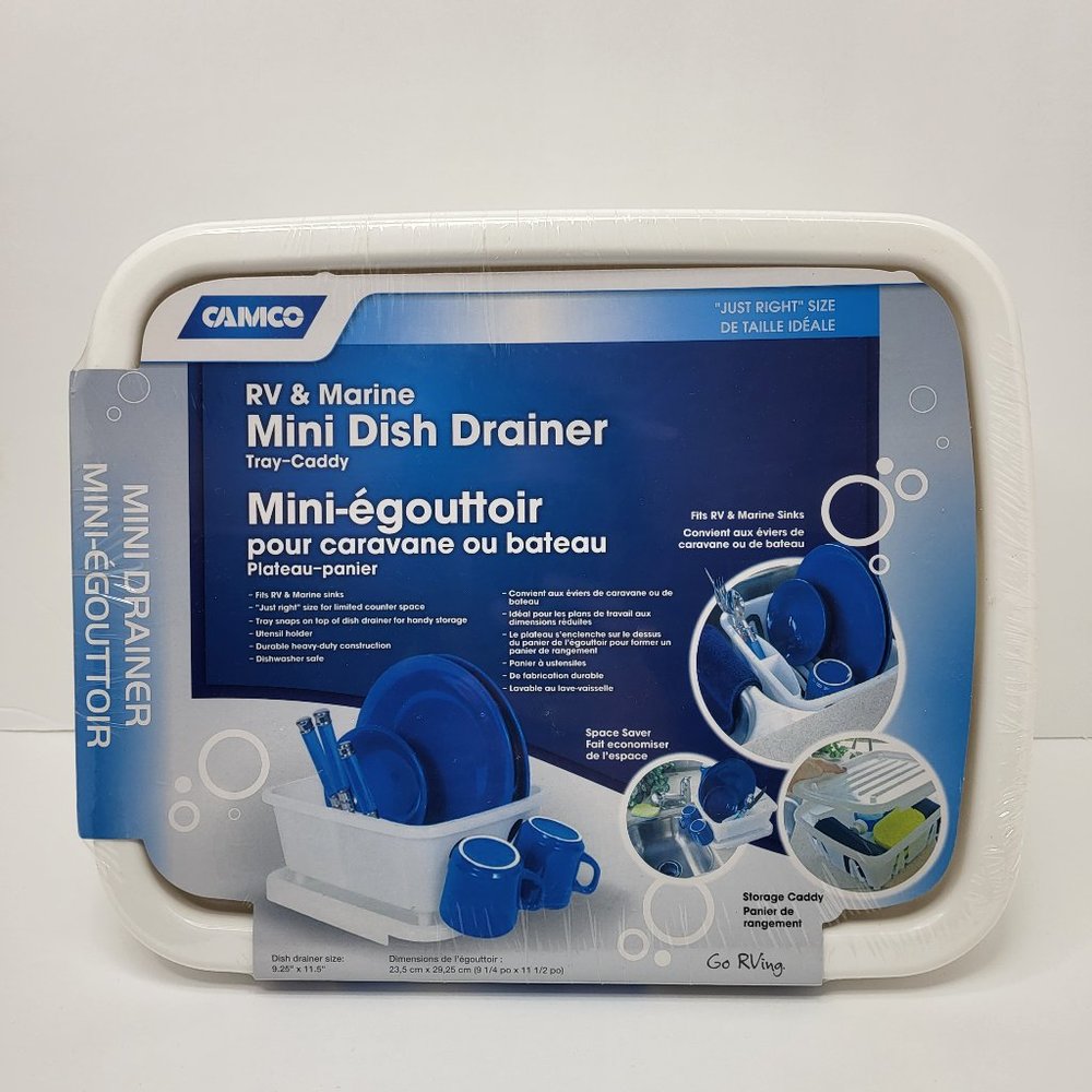 New Mini Dish & Tray Drainer Drying Rack Strainer Sink With RV And Marine‎ Sinks